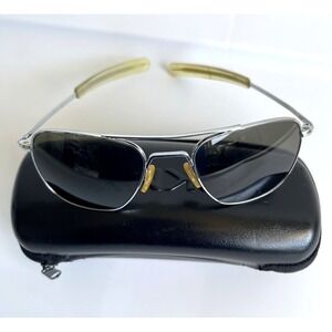 Vintage RANDOLPH ENGINEERING AF 52-20 Silver Gray Aviator Pilot Sunglasses 5 1/2